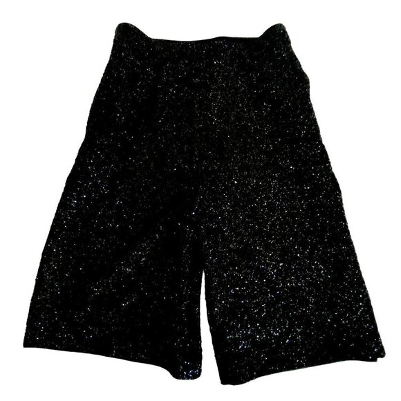 EXPRESS Sequin Shorts Size 00 Womens Black Sequin High Waisted Bermuda - Picture 4 of 11